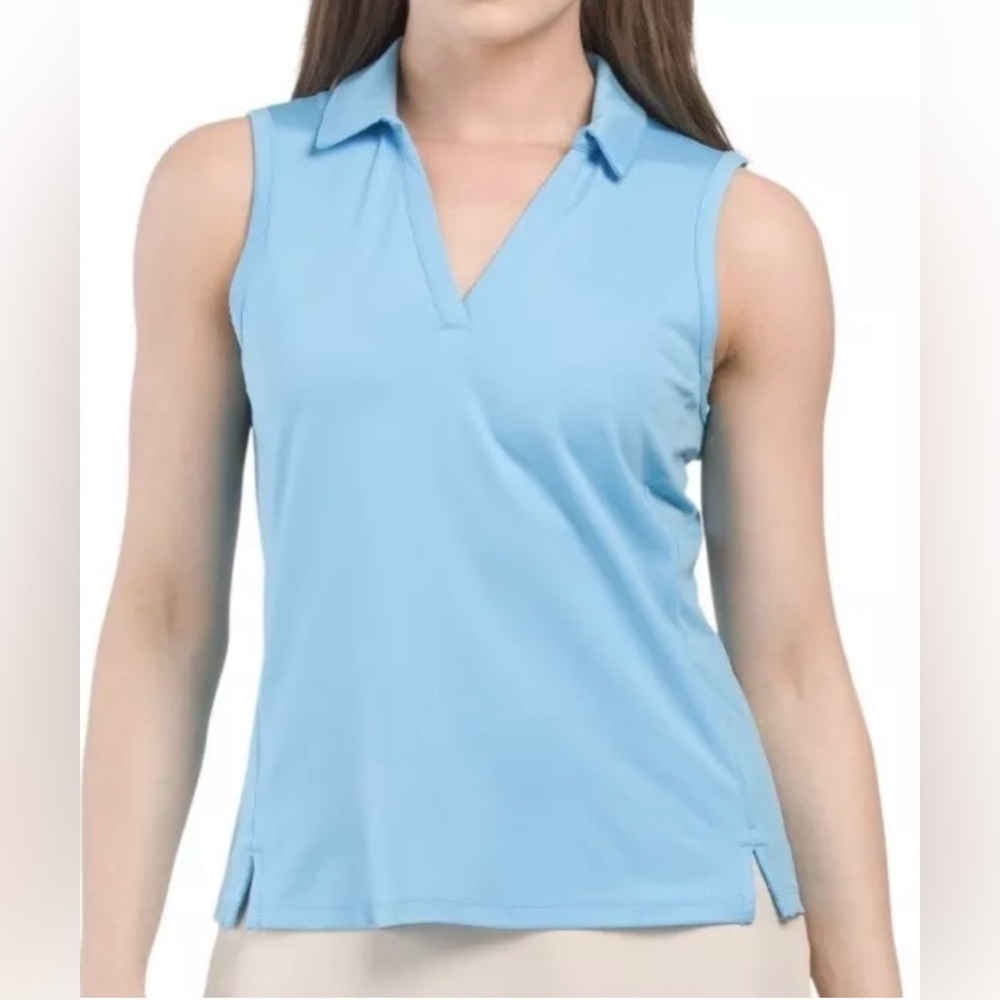 Tommy Bahama Active Women's Top Golf Tennis V-Neck Sleeveless Blue Size XS - NWT